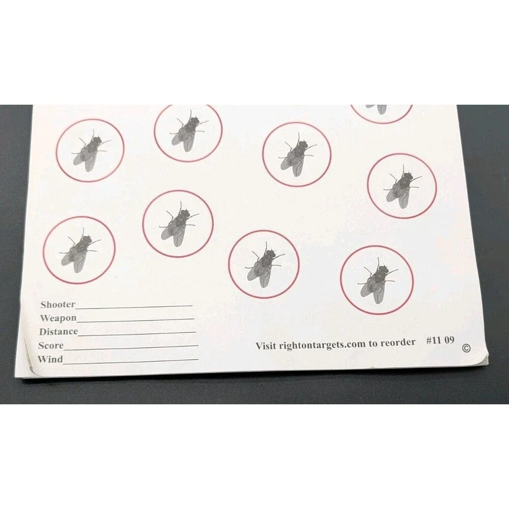 Right On Targets Qty 50 Paper Rifle Targets Fly Graphic 15